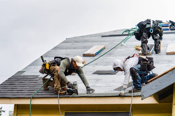 Professional Storm Damage Roof Repair technician working in Tranquility, NJ